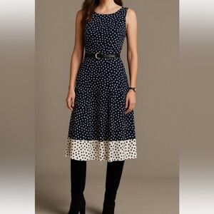Lauren Navy Polka Dot Dress